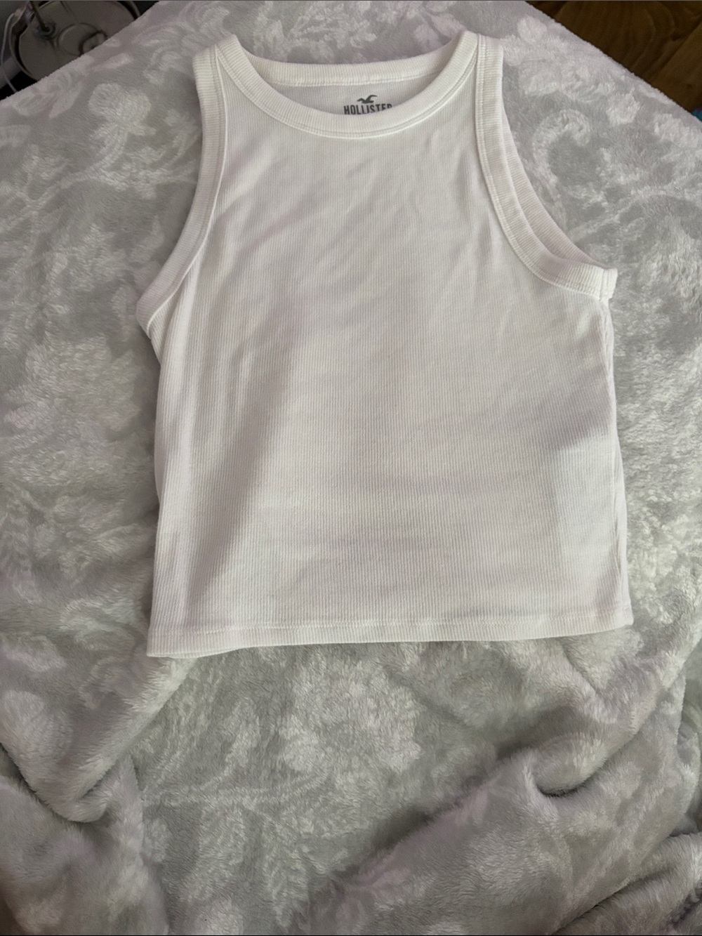 Hollister White Ribbed Girls' Tank